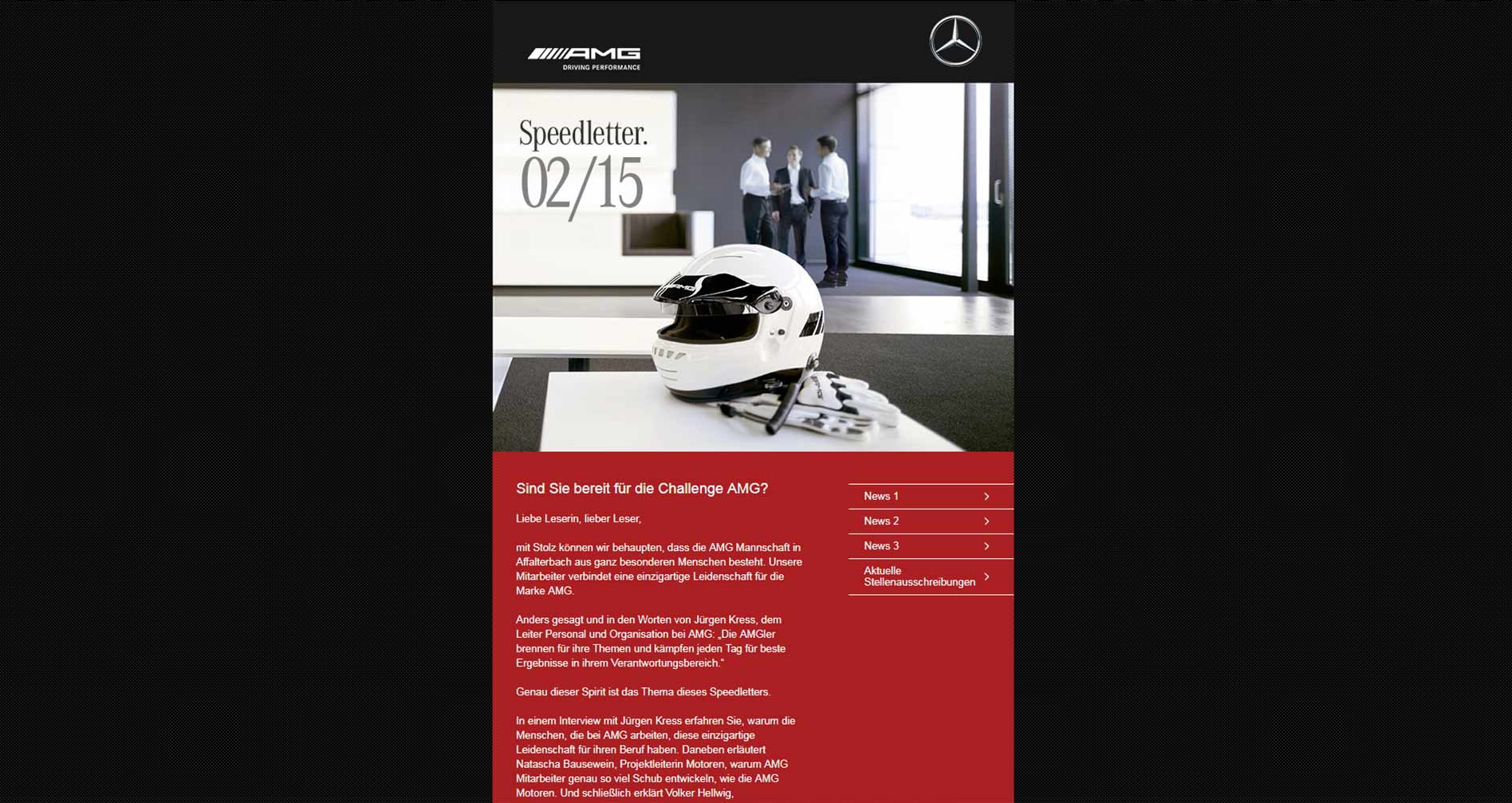 Mercedes-AMG Karriere - Newsletter