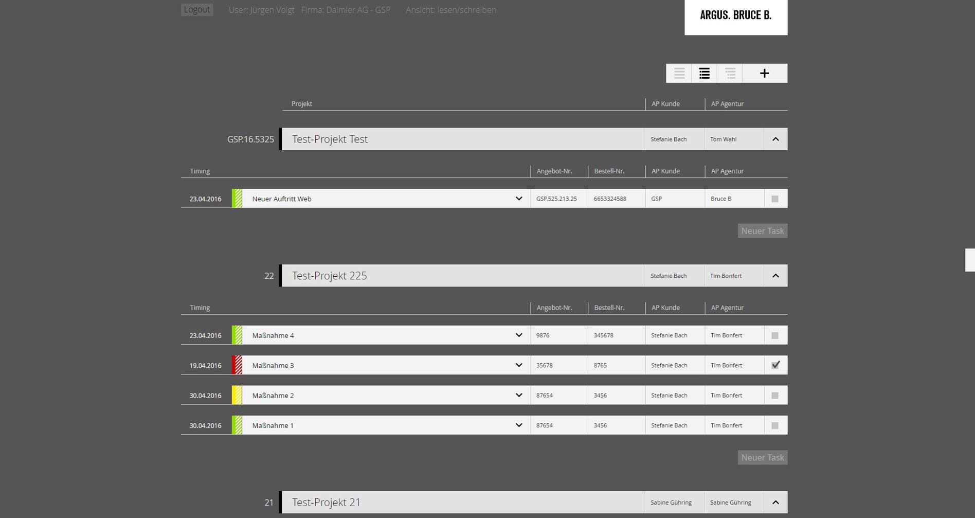 Argus Projekt-Tool